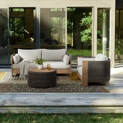 West Elm Porto Outdoor Sofa, Lounge Chair & Coffee Table Set