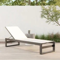 West Elm Portside Aluminum Outdoor Chaise Lounge
