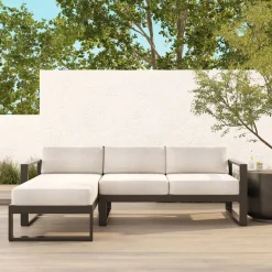 West Elm Portside Aluminum Outdoor 2-Piece Chaise Sectional (89")