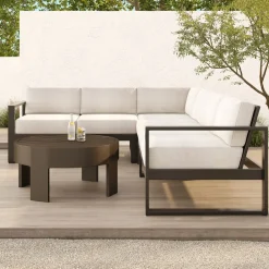 West Elm Portside Aluminum Outdoor 4-Piece L-Shaped Sectional (121")