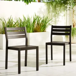 West Elm Portside Aluminum Outdoor Stacking Dining Chair