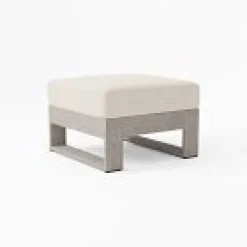 West Elm Portside Extra Deep Ottoman Outdoor Cushion Cover