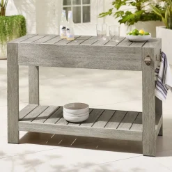 West Elm Portside Outdoor Bar Island w/ Ice Bucket
