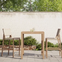 West Elm Portside Outdoor Bar Table (35") & Granada Stools Set