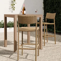 West Elm Portside Outdoor Bar Table & Wesport Bar Stools