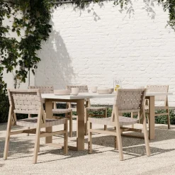 West Elm Portside Outdoor Concrete Dining Table (–)