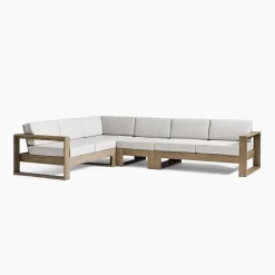 West Elm Portside Outdoor 4-Piece L-Shaped Sectional Replacement Cushions