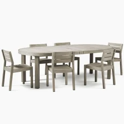 West Elm Portside Outdoor Round Extendable Dining Table Protective Cover