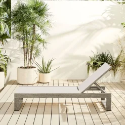 West Elm Portside Outdoor Textilene Chaise Lounge