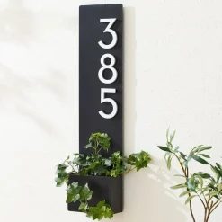 West Elm Post & Porch Customizable Standing Tall Address Planter