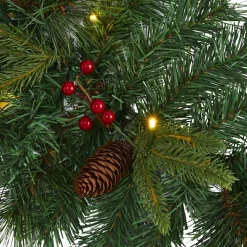 West Elm Pre-Lit Faux Mixed Pine Garland