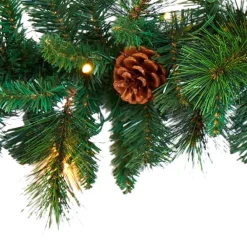 West Elm Pre-Lit Faux Mixed Pine Garland