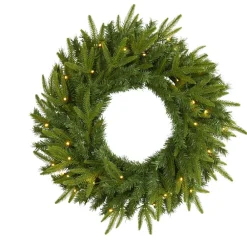 West Elm Pre-Lit Faux Pine Wreath