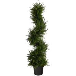 West Elm Pre-Lit Faux Potted Spiral Cypress Indoor/Outdoor Tree