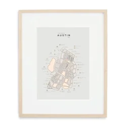 West Elm 42 Pressed City Maps - Austin