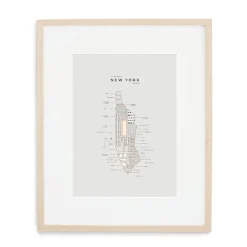 West Elm 42 Pressed City Maps - New York City