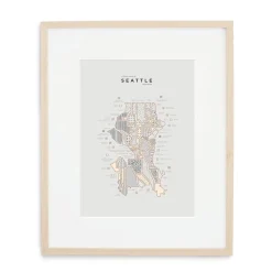 West Elm 42 Pressed City Maps - Seattle