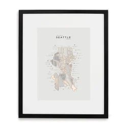West Elm 42 Pressed City Maps - Seattle