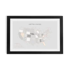 West Elm 42 Pressed Map - USA