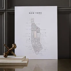 West Elm 42 Pressed Unframed Maps by Jackie Robinson