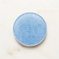 West Elm Proper Table Campbell Chambray Coaster (Set of 4) - Blue