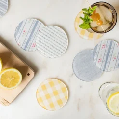 West Elm Proper Table George Gray Stripe Coaster (Set of 4)