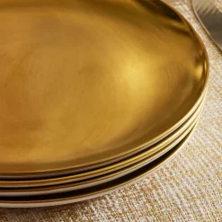 West Elm Pure Metallic Stoneware Salad Plate Sets