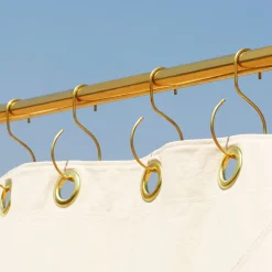 West Elm Quiet Town Shower Curtain Rings - Brass