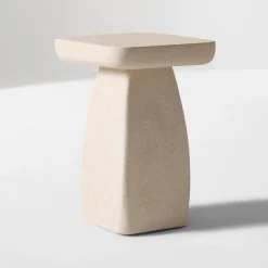 West Elm Quince Indoor/Outdoor Concrete Pedestal Side Table (14")