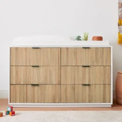 Kids West Elm Quinn 6-Drawer Wide Dresser with Removable Topper (57")
