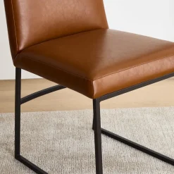 West Elm Range Leather High-Back Dining Chair