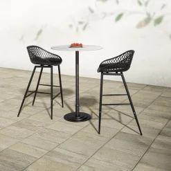 West Elm Raquel Outdoor Round Bar & s (30")