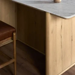 West Elm Rasalas Marble Kitchen Island (72")