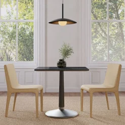 West Elm Raymond Restaurant Dining Table - Porcelain w/ Protective Metal Bumper - Rectangle