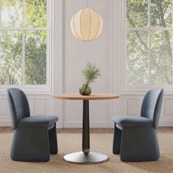 West Elm Raymond Restaurant Dining Table - Wood - Round