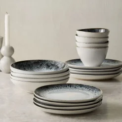 West Elm Reactive Glaze Stoneware Dinnerware (Set of 16)