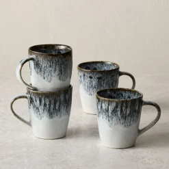 West Elm Reactive Glaze Stoneware Mugs Sets