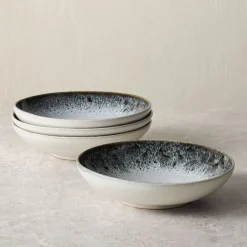 West Elm Reactive Glaze Stoneware Pasta Bowls