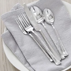 West Elm Reagan Hammered Mirror Flatware Place Setting (Set of 20)