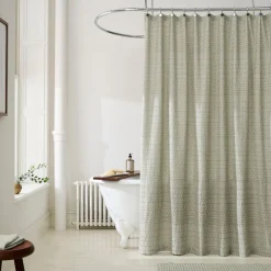 West Elm Reese Cotton Linen Shower Curtain