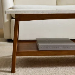 West Elm Reeve Marble Coffee Table (48")