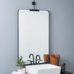 West Elm Refined Rectangle Metal Wall Mirror