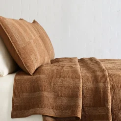 West Elm Reflections Linear Stitch Matelasse Quilt & Shams