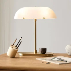 West Elm Reynolds Glass Table Lamp (17")