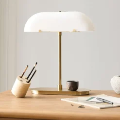 West Elm Reynolds Glass Table Lamp (17")