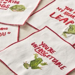 West Elm Ribbit Means I Love You Cocktail Napkins (Set of 4)