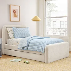 Kids West Elm Richie Upholstered Bed & Trundle