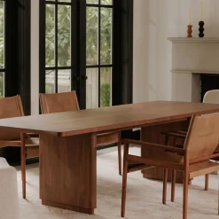 West Elm Rina Curved Pedestal Dining Table (88", 104")