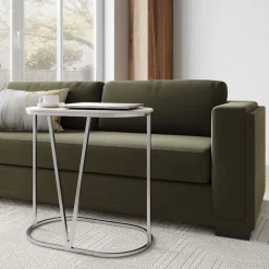 West Elm Rivera C-Shaped Side Table - Quartz (26")