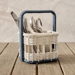 West Elm Ronny Outdoor Wicker Utensil Caddy